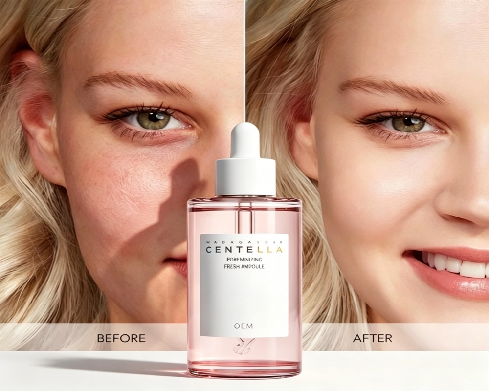 centella ampoule before after pore care