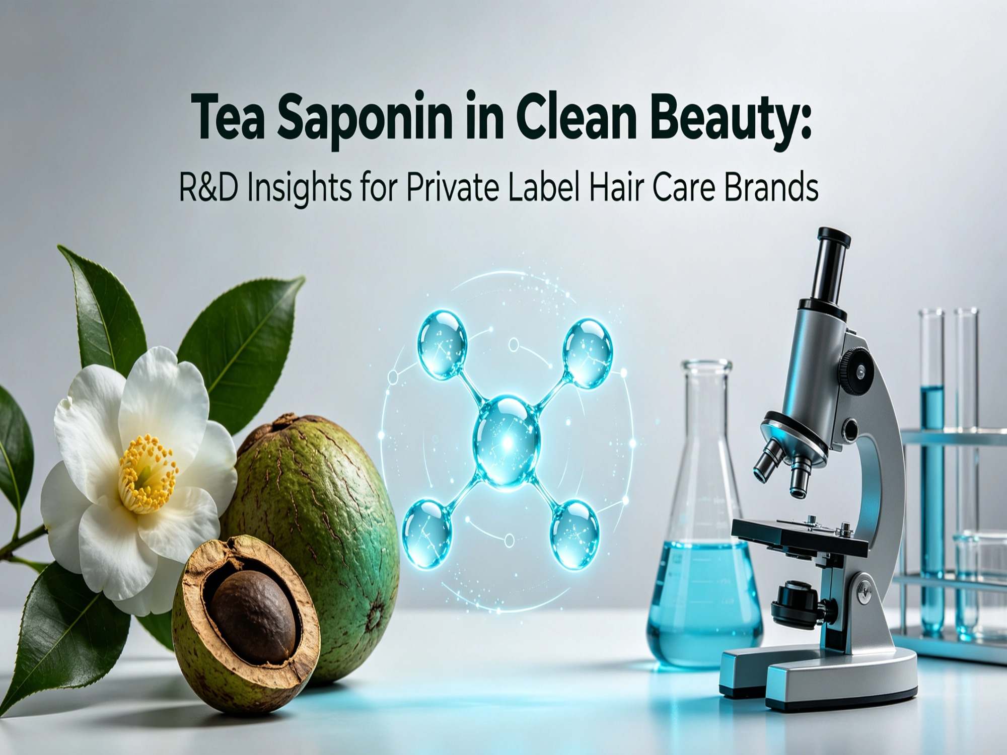 Teesaponin in Clean Beauty: Erkenntnisse aus Forschung und Entwicklung für Eigenmarken im Bereich Haarpflege